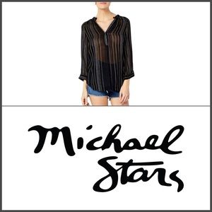 ⭐️Michael Stars Sexy Stripe V-neck Tunic Size XS